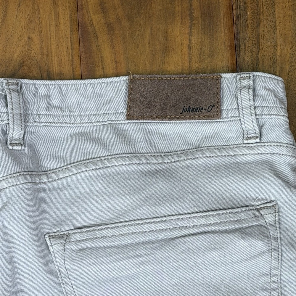 Johnnie O Pants Mens 35x32 Gray Denim Jeans 5 Pocket Preppy Casual Comfort - Picture 5 of 5